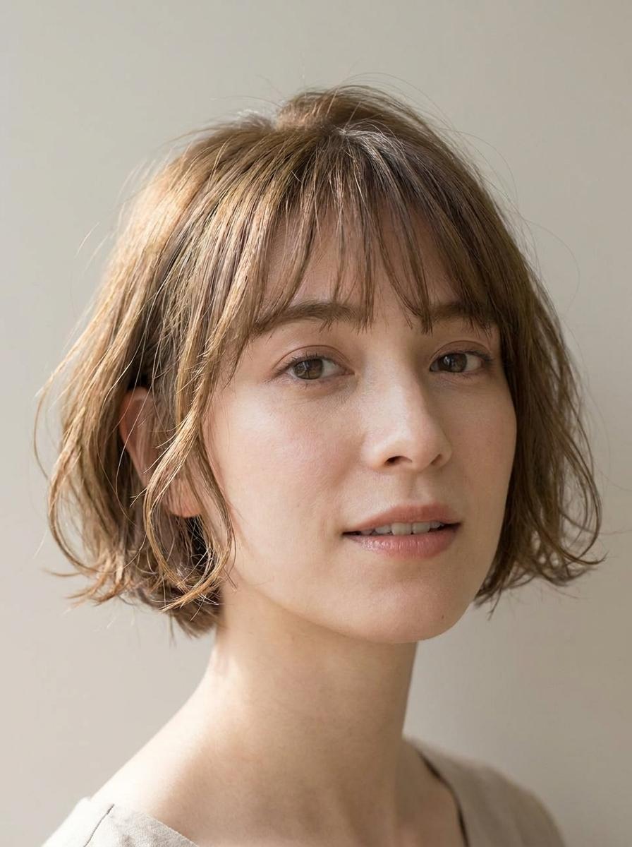 Fransiger Pony bei kurzen Haaren – moderne Frisur für kurze Haare